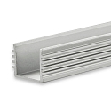 LED surface mount profile SURF12 BORDERLESS, aluminium, 200cm, anodized aluminium