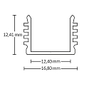 ISOLED LED surface mount profile SURF12 BORDERLESS, aluminium, 200cm, anodized aluminium