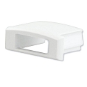 Zubeh�r f�r Profil SURF12 FLAT - Endkappe (1 Stk.), EC2, grau, mit Kabeldurchf�hrung