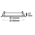 ISOLED recessed mounting frame AR111, round, � 16cm, flat, swivelling, with snap ring, excl. socket, excl. lamps, white