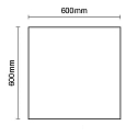 ISOLED LED Panel frameless, 600 diffus, 50W, warmwei�, 1-10V dimmbar