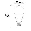 ISOLED LED Retrofit G60, � 6.5cm / L�nge 13cm, E27, 15W 2700K 1500lm 240�, nicht dimmbar, matt / wei�