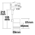 ISOLED 3-Phasen Schienen-Adapter f�r GU10-Spots /Reflektorlampen, drehbar und schwenkbar, exkl. Leuchtmittel, Schwarz