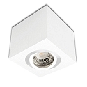 Ceiling luminaire for GU10 / MR16, angular, IP20, swivelling, excl. socket, excl. lamps, white