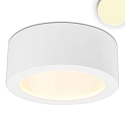 LED surface mount luminaire LUNA, IP20, indirect lightbeam, not dimmable, white, 18W 2700K 950lm 120�