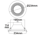 LED Downlight REFLEKTOR, UGR<19, BAP geeignet, IP52, � 23.4cm, CRI >95, wei�, 30W 3000K 2450lm 60�