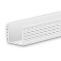 LED surface mount profile SURF12 BORDERLESS, aluminium, 200cm, white RAL 9010