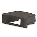Zubeh�r f�r Profil SURF12 FLAT - Endkappe (1 Stk.), EC2B, schwarz, mit Kabeldurchf�hrung