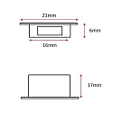 ISOLED Zubeh�r f�r Profil DIVE12 FLAT - Endkappe (1 Stk.), EC25W, Wei�, geschlossen