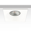 recessed mounting frame for GU10 / MR16, set back, IP54, angular, 8.5 x 8.5cm, with glass lens, excl. lamps, white