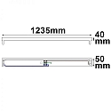ISOLED Aluminium-Halterung f�r T8 R�hren 120cm, IP20, 0-260V AC, G13 beidseitig, verkabelt, ohne VG, wei�