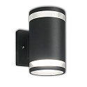 Au�enwandleuchte Up&Down, IP54, mit Lichtringen, 2x GX53, exkl. Leuchtmittel, Aluminium, anthrazit