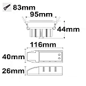 ISOLED LED Einbaustrahler SUNSET mit variabler Tiefe, 9W 2000-2800K 530lm 45�, dim-to-warm, schwenkbar, wei�
