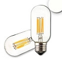 LED tube shape filament T45, E27, 8W 4000K 900lm 360�, dimmable, clear