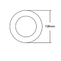 ISOLED Cover Aluminium RUND f�r Einbaustrahler Sys-90, Schwarz