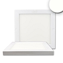Outdoor LED Deckenleuchte SLIM 18MM, IP52, 22 x 22cm, Trafo integriert, wei� / diffus, 18W 4000K 1450lm 120�