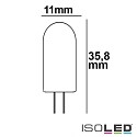 ISOLED LED Stiftsockellampe 48SMD, IP62, vergossen, G4, 12V AC/DC, 2W 4000K 150lm 360°, nicht dimmbar