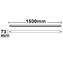 ISOLED LED Linearleuchte PROFESSIONAL, IP66 IK10, 150cm, 60W 4000K 7500lm 120�, schlagfest, Schnellmontage