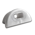 Accessory for cooling profile SURF12 HIDDEN (ISO-112433) - endcap (1 pc.), SIL EC70, grey, with cable opening