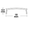 Zubeh�r f�r Profil SURF15 FLEX - Abdeckung COVER22 opal/satiniert, 200cm