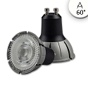 Vollspektrum LED Strahler COB, GU10, 7W 4000K 500lm 594cd 60�, CRi >98, dimmbar, grau-schwarz