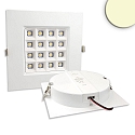 LED Downlight PRISM, UGR<19, BAP geeignet, IP54, eckig, 11 x 11cm, starre Optik, dimmbar, 10W 3000K 980lm 90�