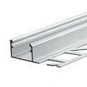 LED tile profile, flush-type, anodized aluminium, 250cm