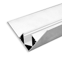 LED drywall profile, inside corner, anodized aluminium, 200cm