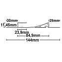 ISOLED LED Trockenbau-Leuchtenprofil SINGLE CURVE, indirektes Licht, f�r 1 LED-Strip, Aluminium, 200cm, Alu eloxiert