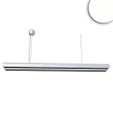 LED H�ngeleuchte Raster Up+Down, UGR<6, BAP geeignet, anreihbar, 1-10V dimmbar, Silber matt, 30+30W 4000K 6500lm