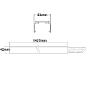 ISOLED Zubeh�r f�r FastFix LED Linearsystem - Balkenaufnahme, 143.7cm, IP20, stromf�hrend, Stahl
