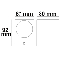 ISOLED Au�enwandleuchte Down, IP54, eckig, 1x GU10, exkl. Leuchtmittel, Aluminium, sandschwarz