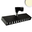 LED 3-Phasen Raster-Strahler, IP20, eckig / 32.15cm, UGR<19, CRi>90, schaltbar, kardanisch, 35W 3000K 2550lm, schwarz