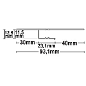 ISOLED LED Trockenbauprofil SCHATTENFUGE 40, Aluminium eloxiert, 200cm, Wei� RAL 9010