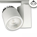 LED 3-Phasen Schienenstrahler, fokussierbar 30�-50�, 35W, CRi >92, drehbar, 4000K 4500lm, Wei� matt