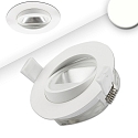 LED Einbaustrahler asymmetrisch COB, IP44, rund, � 9.5cm, CRI >90, schwenkbar, dimmbar, wei�, 8W 4000K 550lm 50�