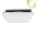 LED Aufbauleuchte SQUARE, IP54, 32.8 x 32.8cm, 24W 3000/4000K 2700lm 120�, schaltbar, wei�, mit HF/MW-Bewegungssensor