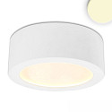 LED surface mount luminaire LUNA, IP20, indirect lightbeam, dimmable, white, 12W 2700K 600lm 120�
