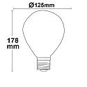 ISOLED LED Deko-Filament VINTAGE LINE 125, E27, 4W 2200K 130lm 360�, CRi >95, dimmbar, Glas Amber