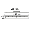 ISOLED LED hall lighting spot Linear SK 150W, IP65, length 116cm, 4000K 22000lm, 1-10V dimmable, white, 90� beam angle, 11955cd