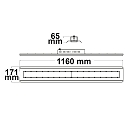 ISOLED LED Hallenleuchte Linear SK 240W, IP65, L�nge 116cm, 4000K 31000lm, 1-10V dimmbar, wei�, 30� Ausstrahlung, 144796cd