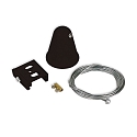 3-Phasen SERIE S1 - Seilabh�ngung 10-200cm mit Deckenbaldachin, Schwarz