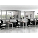 ISOLED LED Office Pro standing luminaire Up+Down, 40+40W, UGR<19, silver, neutral white, dim-control