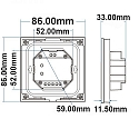 ISOLED Sys-Pro RGB+W 4 Zonen Einbau-Touch-Fernbedienung + DMX Output, 230V, Schwarz