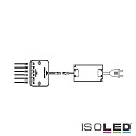 ISOLED MiniAMP LED Touch/Funk PWM-Dimmer, 1 Kanal, 6x Out, 12-24V DC, 5A, inkl. Funktaster (Reichweite 10 Meter)