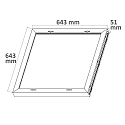 ISOLED Accessory for LED panel - surface mounting frame, aluminium, white RAL 9016, panel 625 (62.5 x 62.5cm), quick mounting