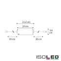 ISOLED LED weißdynamischer Push/Funk PWM-Controller MiniAMP inkl. Fernbedienung, 12-24V DC, 60-120W, 5A, mit 2x 30cm Kabel