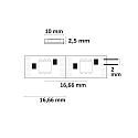 ISOLED LED WS2815 Digital SPI Flex strip, 12V, 8W, IP20, RGB