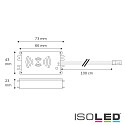 ISOLED Sys-Pro Funk HF-Bewegungsmelder MiniAMP mit invertierter Funktion für UV-C, 9-24V, 1W, IP20