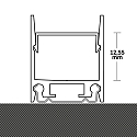 ISOLED LED surface mount lighting profile HIDE SINGLE, aluminium, 200cm, anodized aluminium